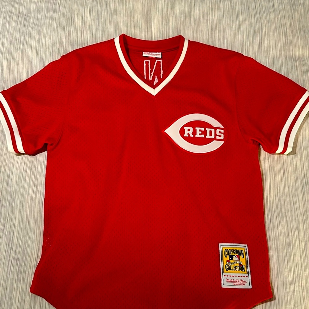 Cincinnati Reds Johnny Bench Mitchell and Ness practice jersey